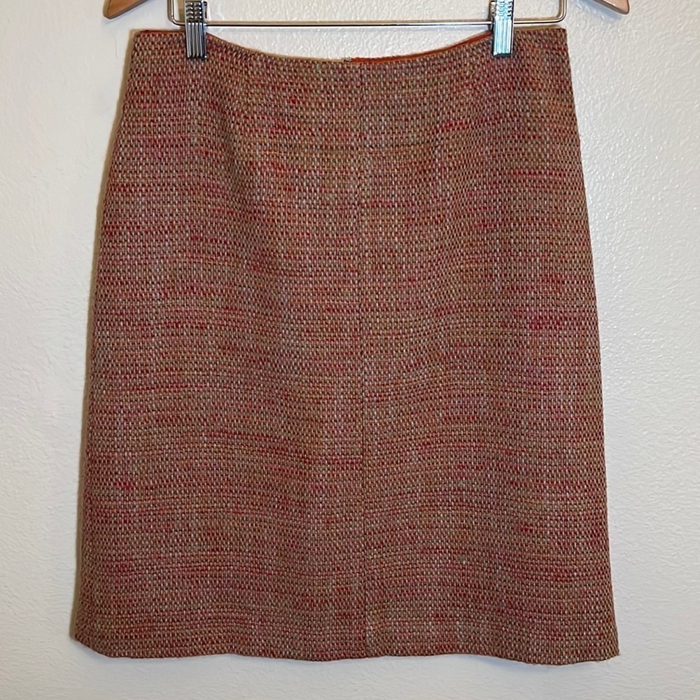 JAMES Coviello Lined Wool Blend Office Skirt